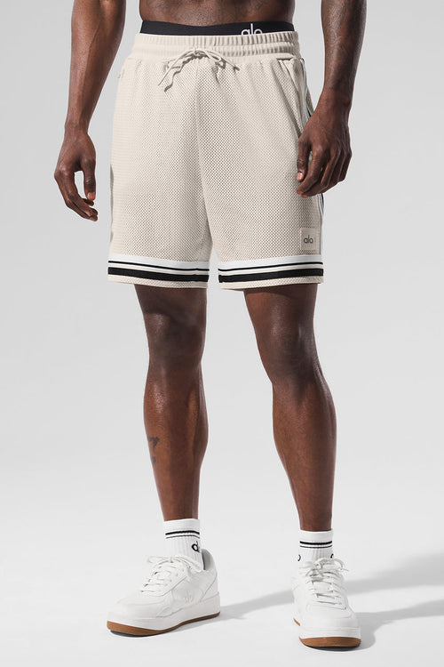 7" Key Mesh Basketball Short - Bone